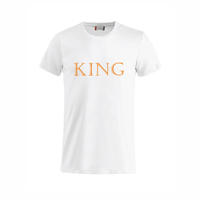 Koningsdag heren t-shirt KING wit