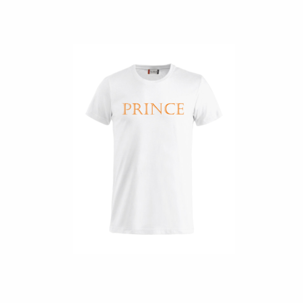 Koningsdag kinder t-shirt PRINCE wit