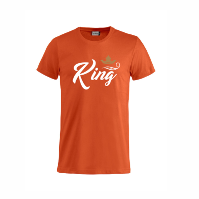Koningsdag heren t-shirt KING KROON oranje